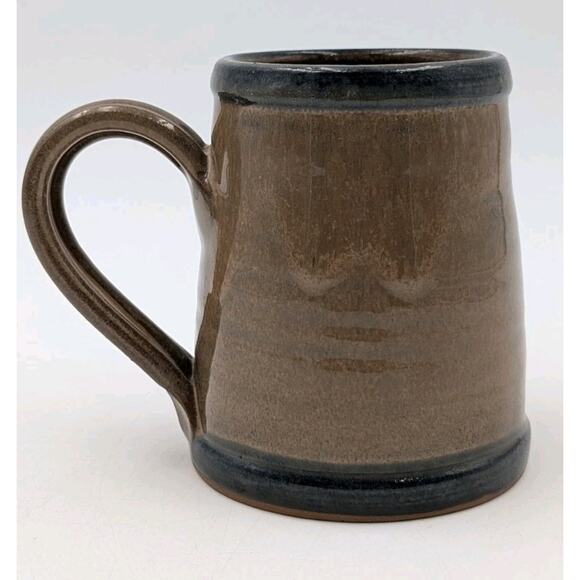 Deneen Pottery Mug Basset Hound Dog Brown Glaze Stoneware Coffee Cup 12oz - Picture 4 of 7